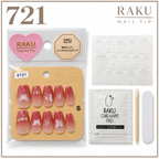 721 ネイルチップ ボルドーグラデーション コフィン 蝶々 パール ストーン 上品 華やか 大人可愛い 10枚セット RAKU